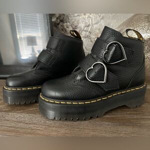 Dr. Martens Devon heart leather platform boots